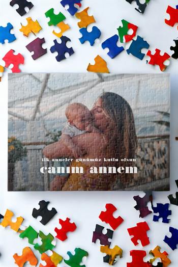 Yeni Anneye İlk Anneler Günü Hediyesi Fotoğraflı Puzzle