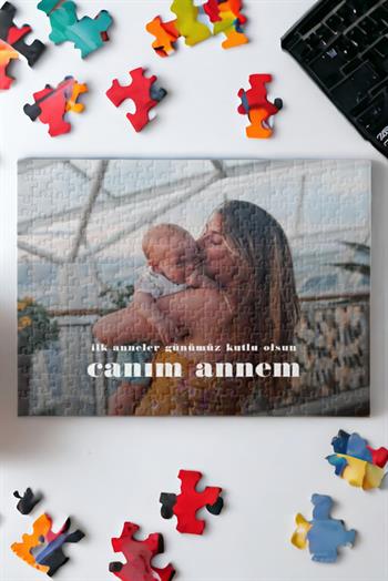 Yeni Anneye İlk Anneler Günü Hediyesi Fotoğraflı Puzzle