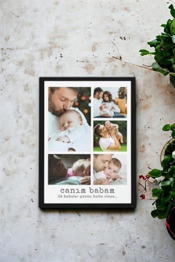 Yeni Babaya İlk Babalar Günü Hediyesi Dikdörtgen Çerçeve