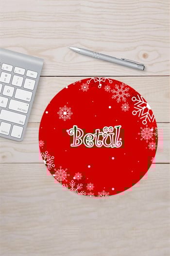 Yılbaşı Konsept Tasarımlı İsme Özel Mouse Pad