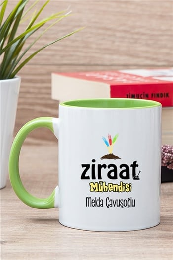 Ziraat Mühendisi İçi Renkli Kupa Bardak