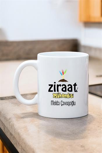 Ziraat Mühendisine Hediye Beyaz Kupa Bardak