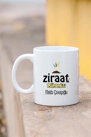 Ziraat Mühendisine Hediye Beyaz Kupa Bardak