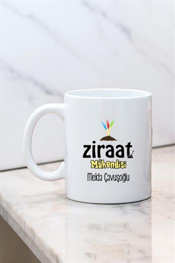 Ziraat Mühendisine Hediye Beyaz Kupa Bardak