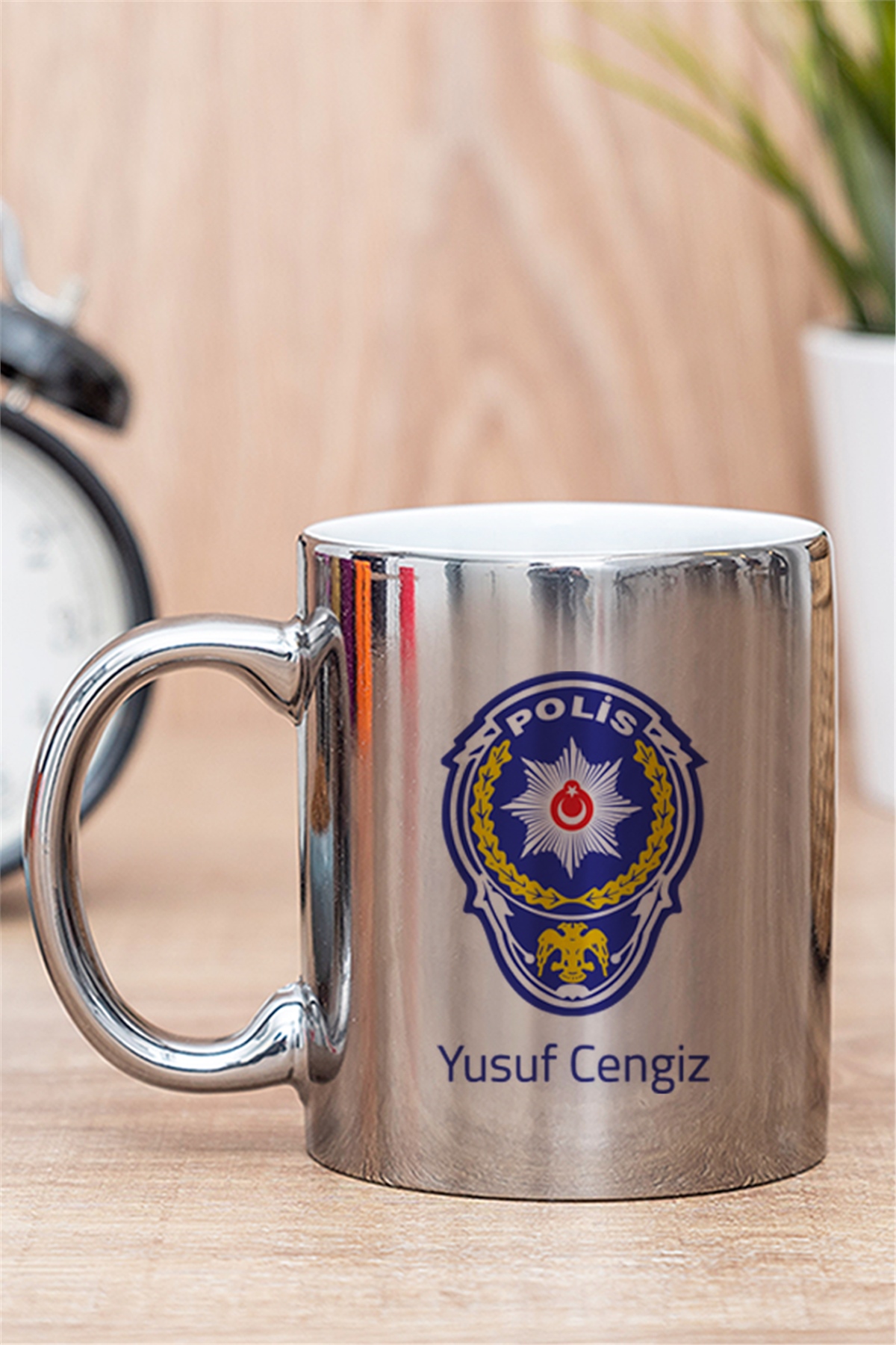 Polis Logolu Gold - Silver Kupa Bardak | Hediye Dükkanı