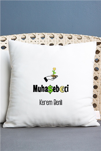 Muhasebeci Saten Kare Yastık