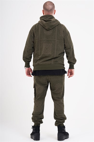 Ghetto Off Limits - Allover Bandana Hoodie Khaki