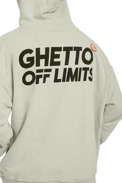Ghetto Off Limits - Back Logo Printed Hoodie Cloud