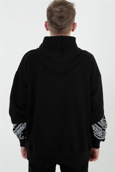 Ghetto Off Limits - G-Hoodie Black Bandana Pattern Hoodie