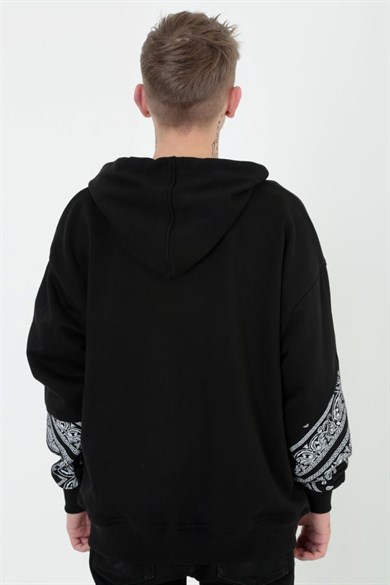 Ghetto Off Limits - G-Hoodie Black Bandana Pattern Hoodie