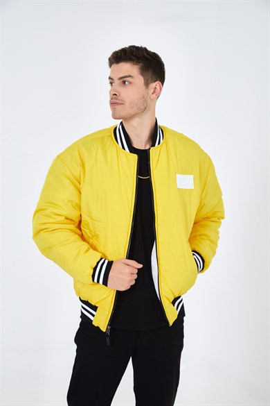 Ghetto Off Limits - Bomber Coat Double Side White/Yellow