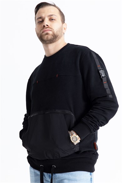 Ghetto Off Limits - Zipper Pocket Sweatshirt Black