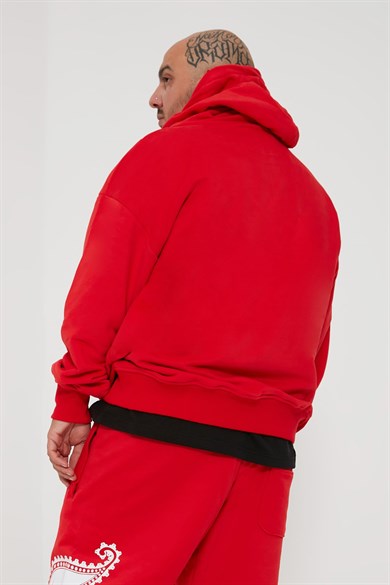 Ghetto Off Limits - Paisley Hoodie Red