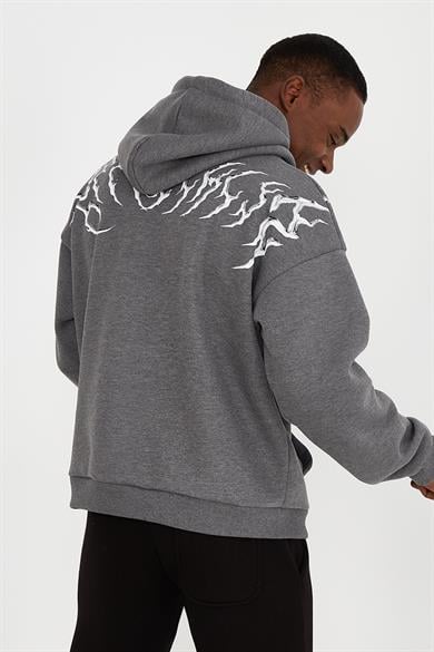 SILVER OVERSIZE UNISEX HOODIE
