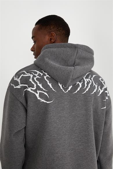 SILVER OVERSIZE UNISEX HOODIE