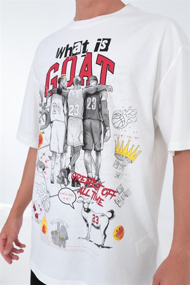 G.O.A.T Oversize T-shirt Beyaz