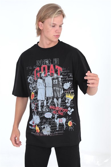 G.O.A.T Oversize T-shirt Siyah