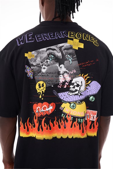 We Break Bones Black T-shirt