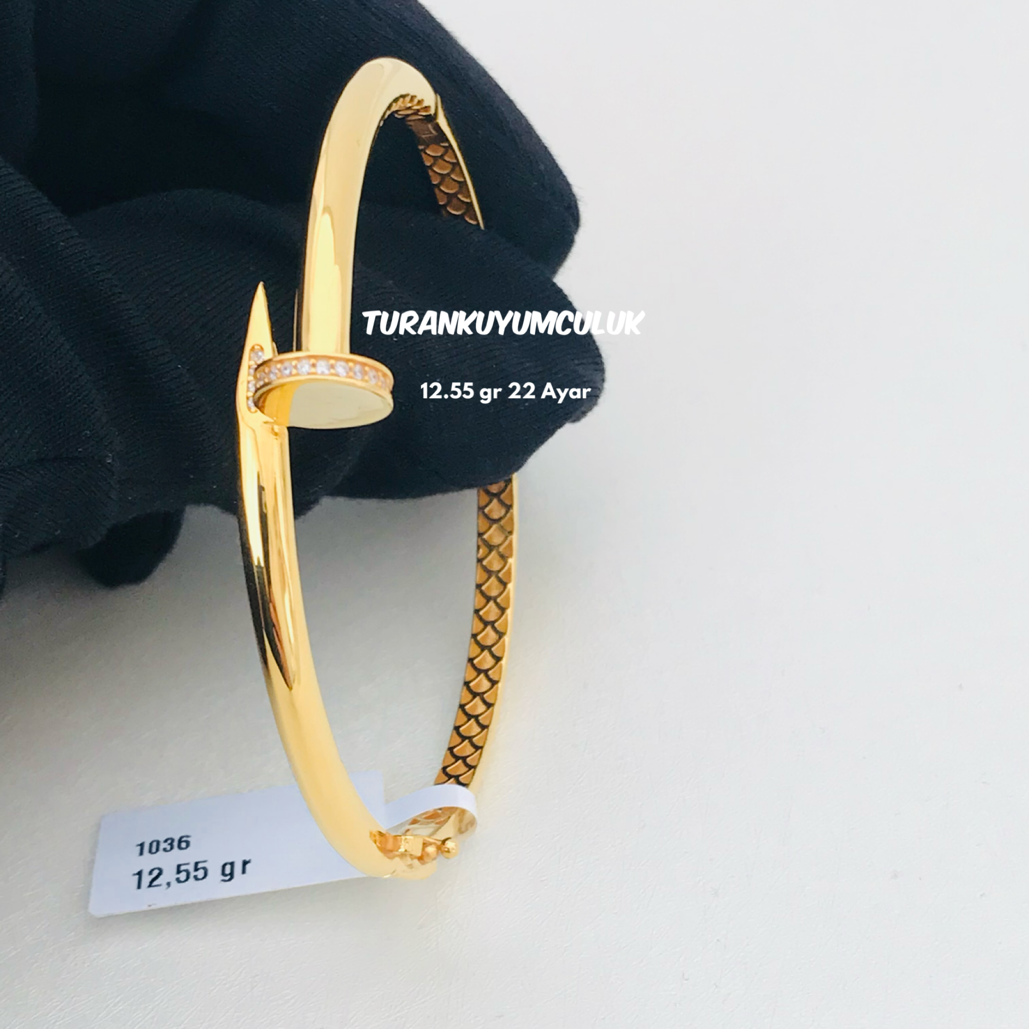 22 Ayar Kelepçe12,55 Gr - 22 Ayar