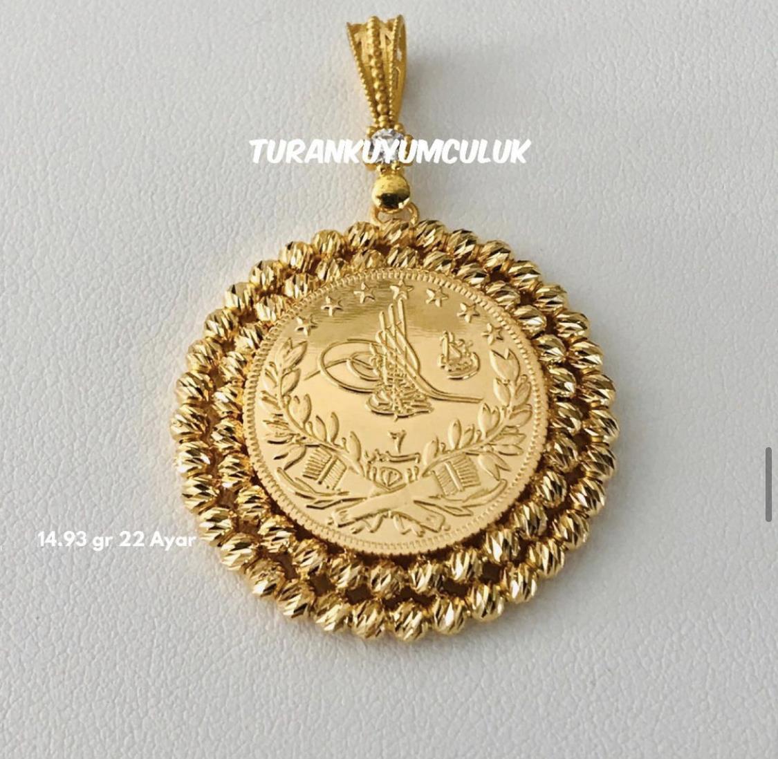 22 Ayar Kolye Ucu14,93 Gr - 22 Ayar
