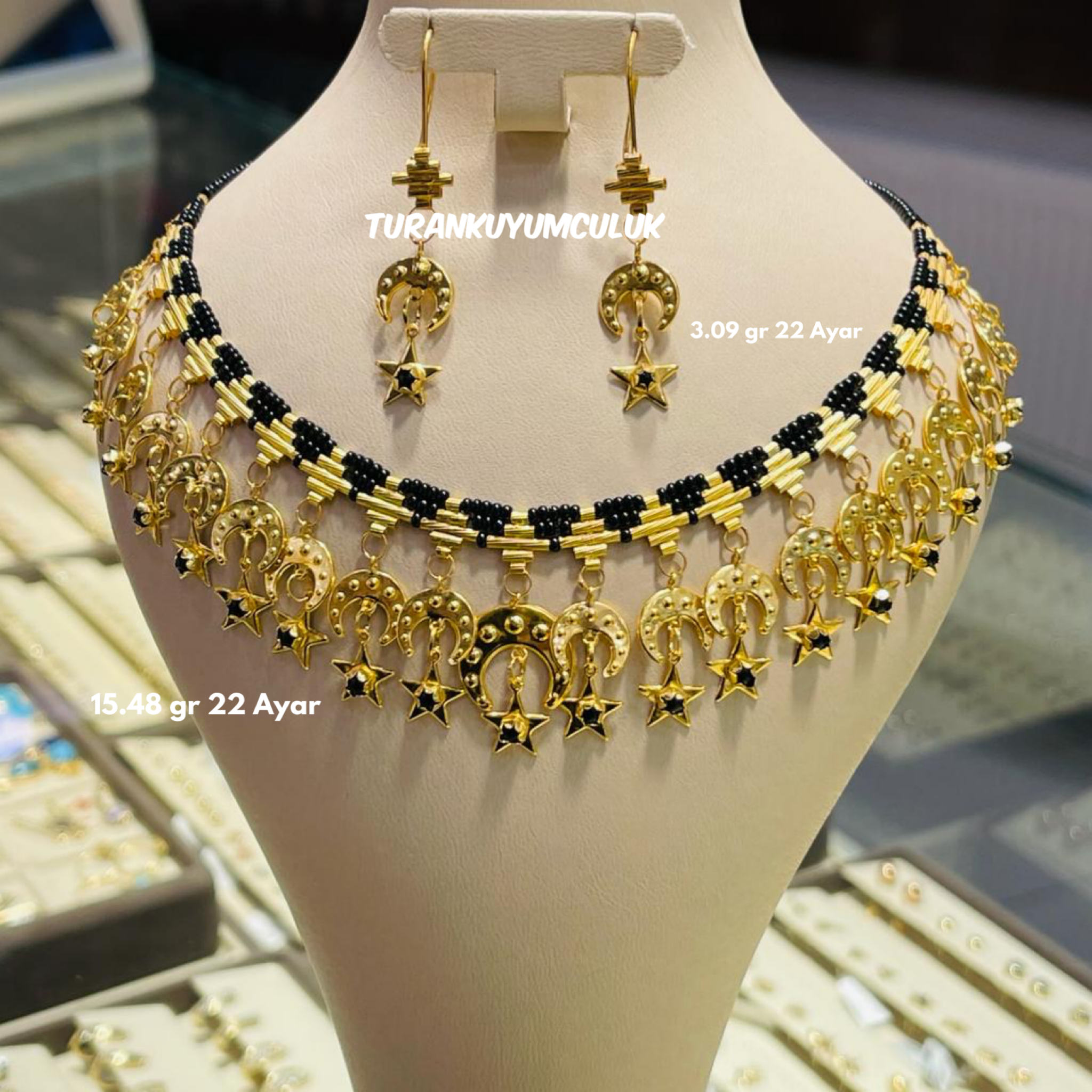 22 Ayar Karabatak Gerdanlığı15,48 Gr - 22 Ayar