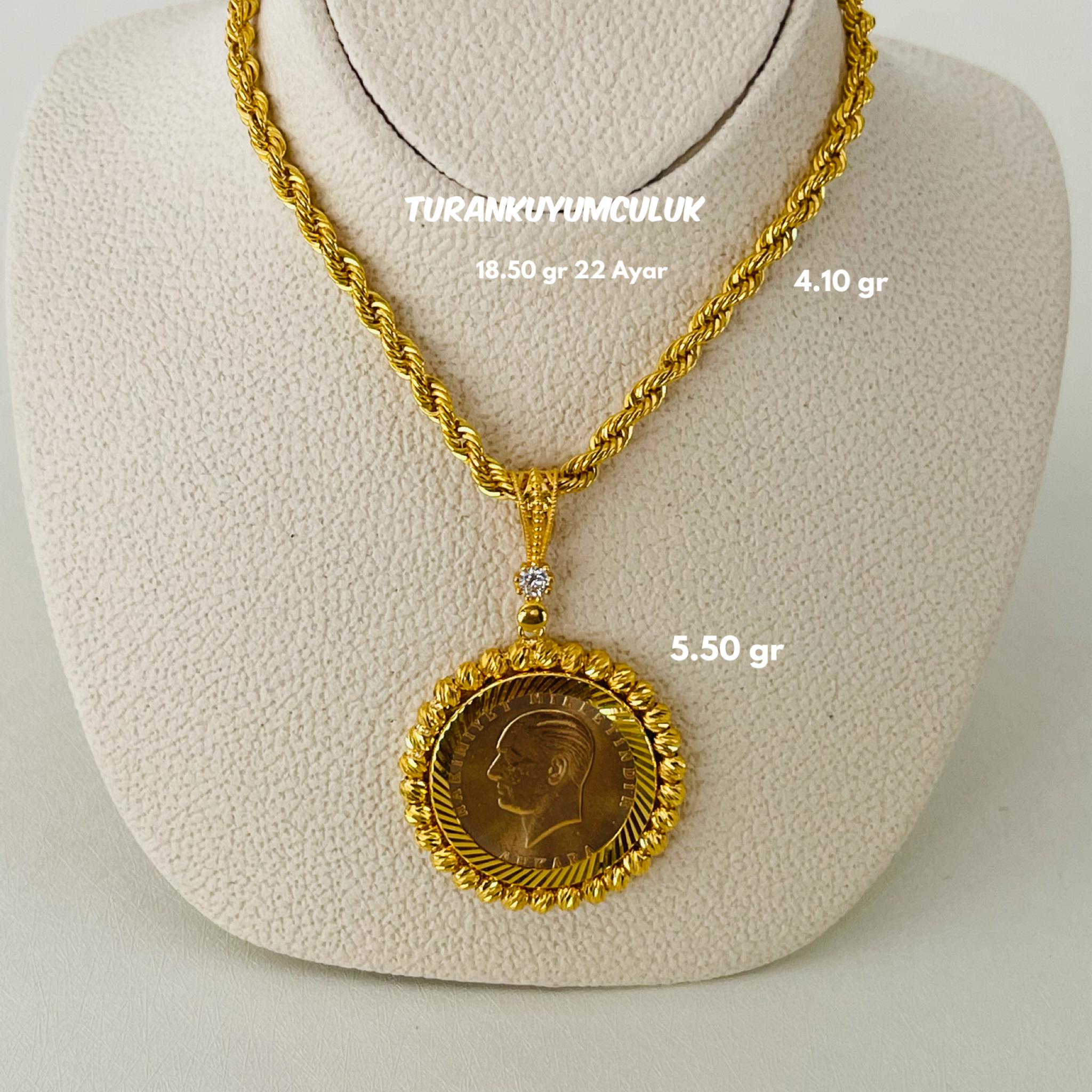 22 Ayar Kolye18,50 Gr - 22 Ayar