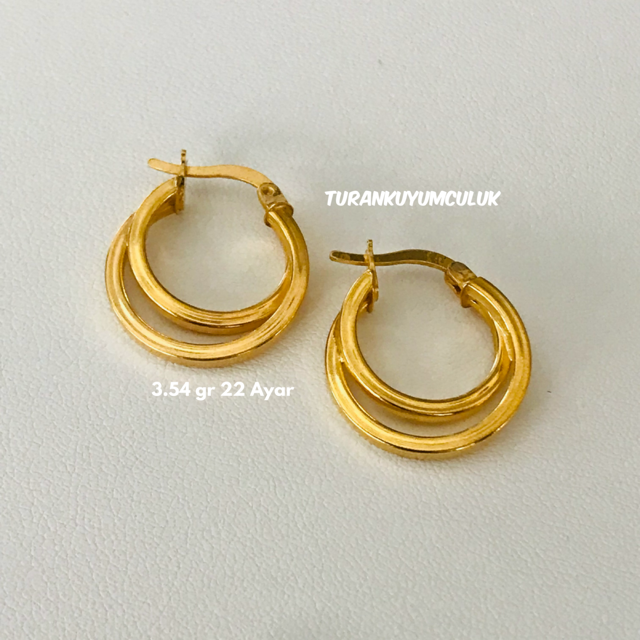 22 Ayar Küpe3,54 Gr - 22 Ayar