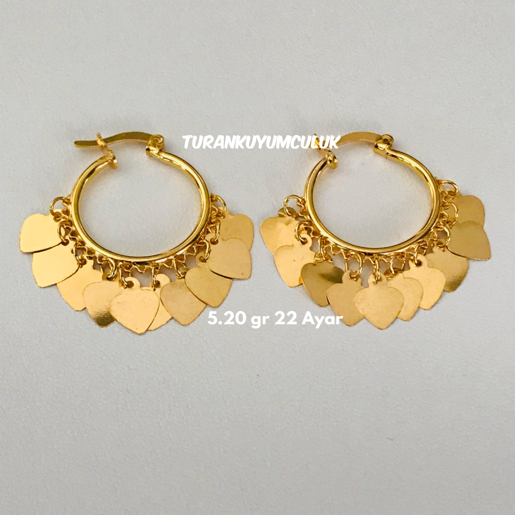 22 Ayar Küpe5,20 Gr - 22 Ayar