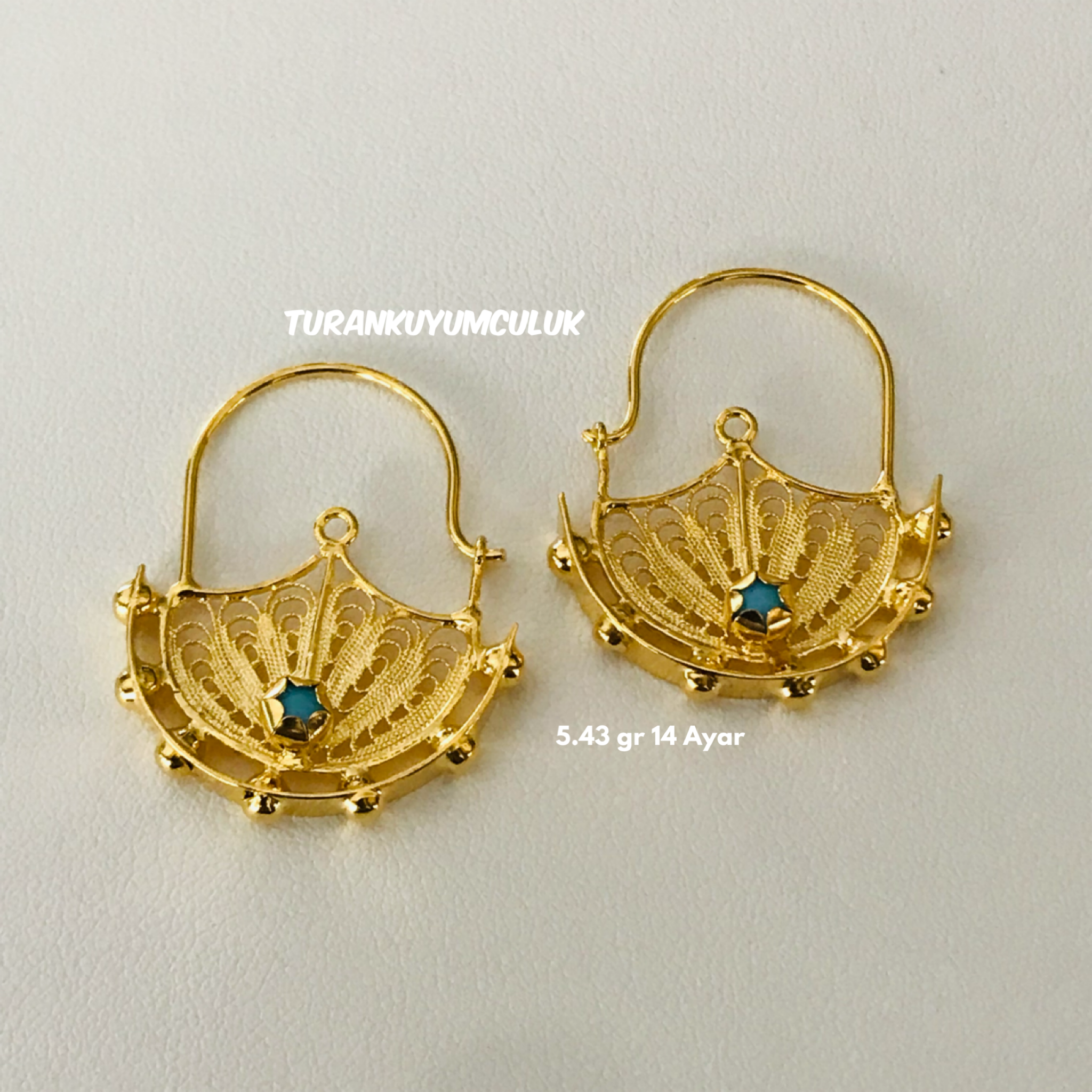 14 Ayar Darağı Sırga5,43 Gr - 14 Ayar
