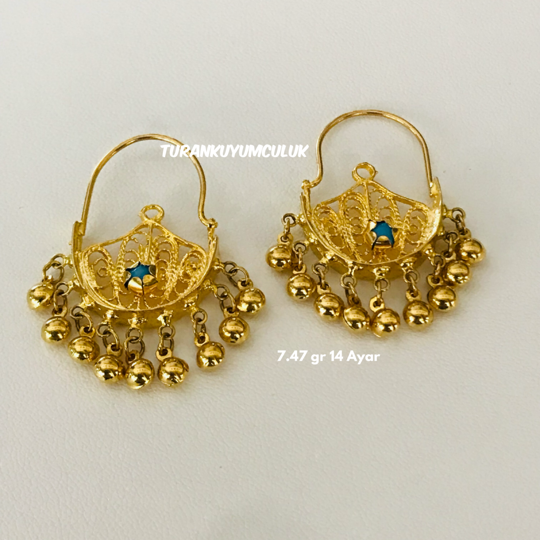 14 Ayar Darağı Sırga7,47 Gr - 14 Ayar