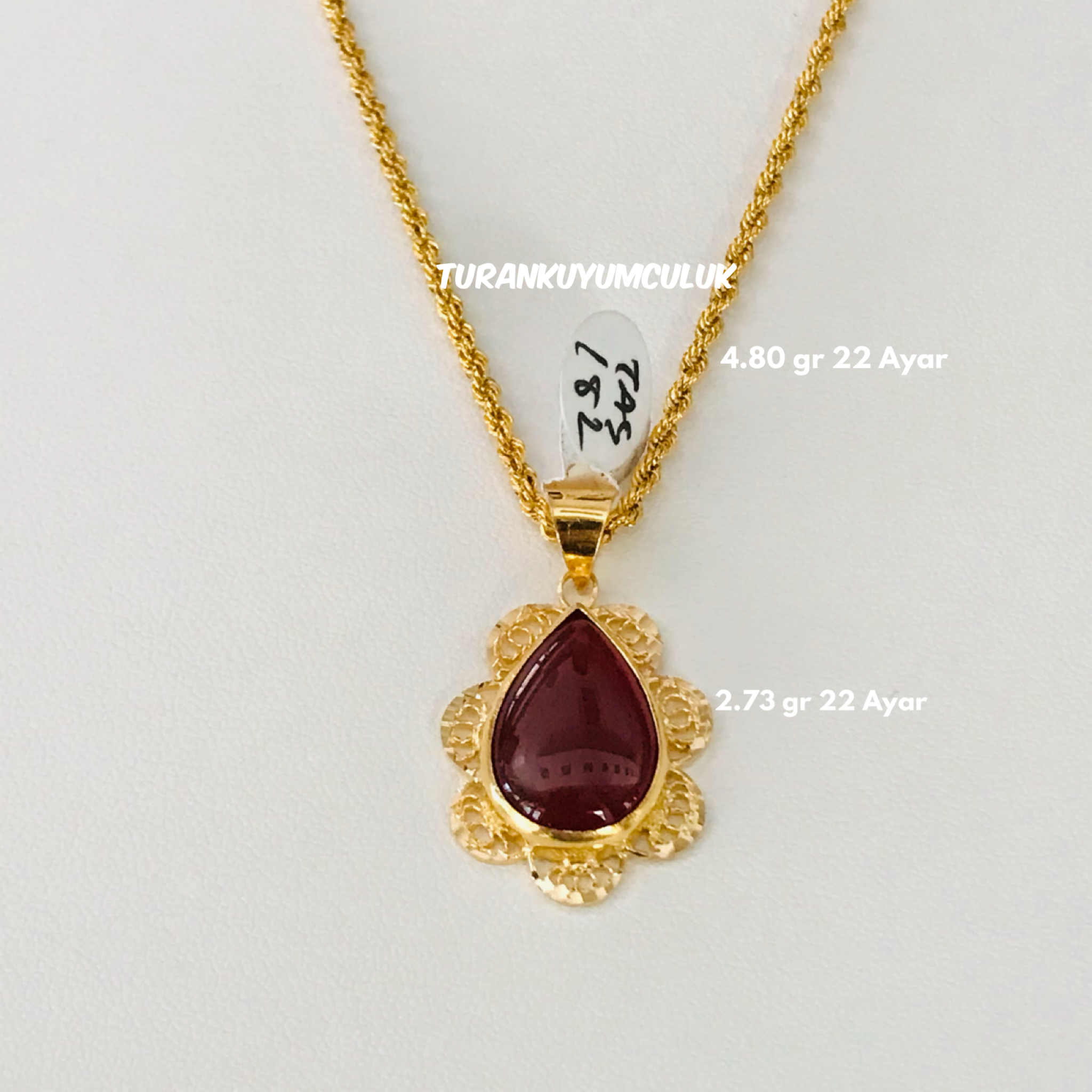 22 Ayar Kolye7,53 Gr - 22 Ayar