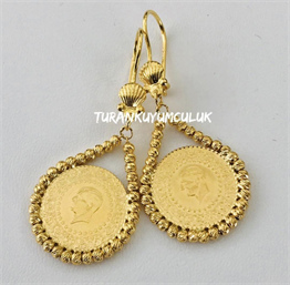 22 Ayar Küpe8,81 Gr - 22 Ayar