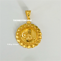 22 Ayar Kolye Ucu9,08 Gr - 22 Ayar