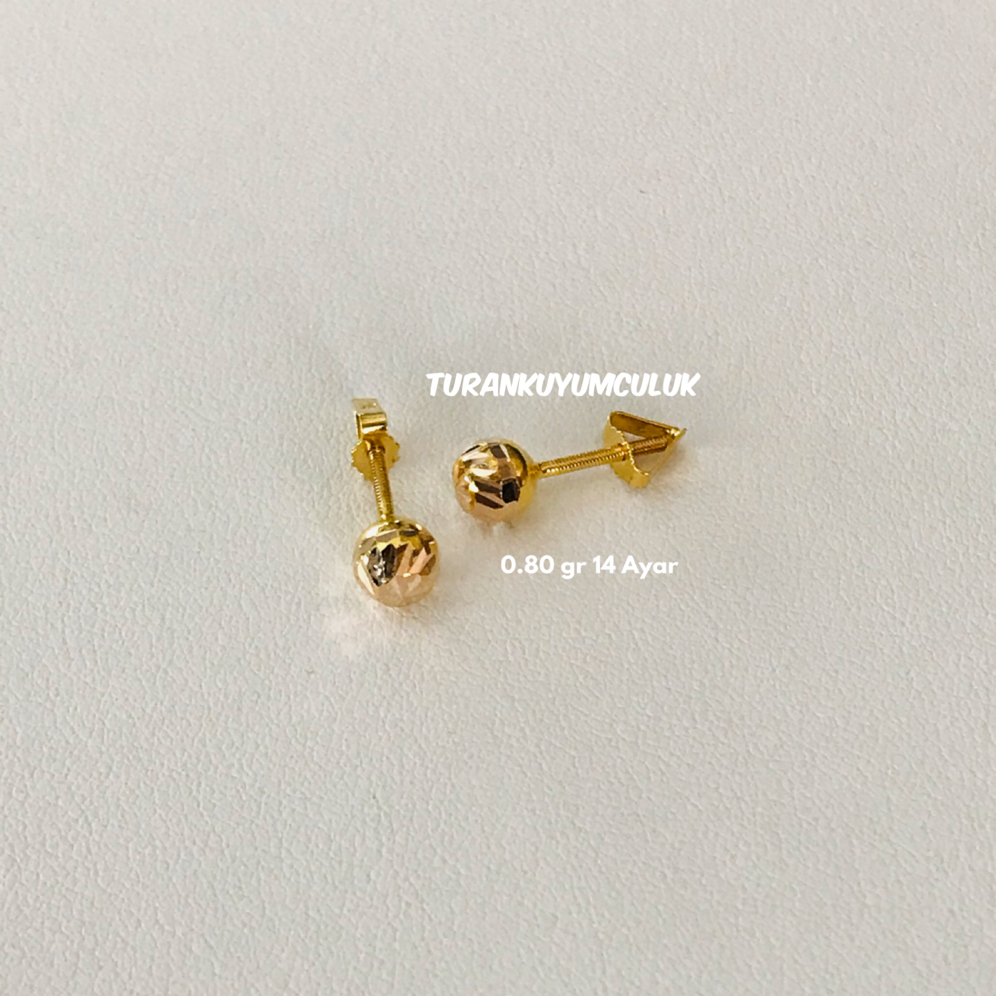 14 Ayar Küpe0,80 Gr - 14 Ayar