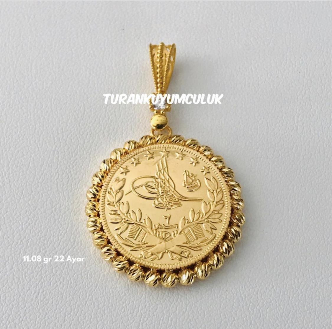 22 Ayar Kolye Ucu11,08 Gr - 22 Ayar