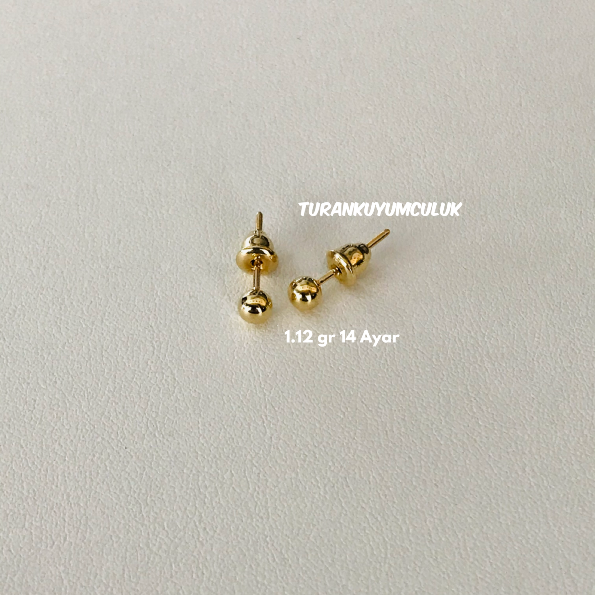 14 Ayar Küpe1,12 Gr - 14 Ayar