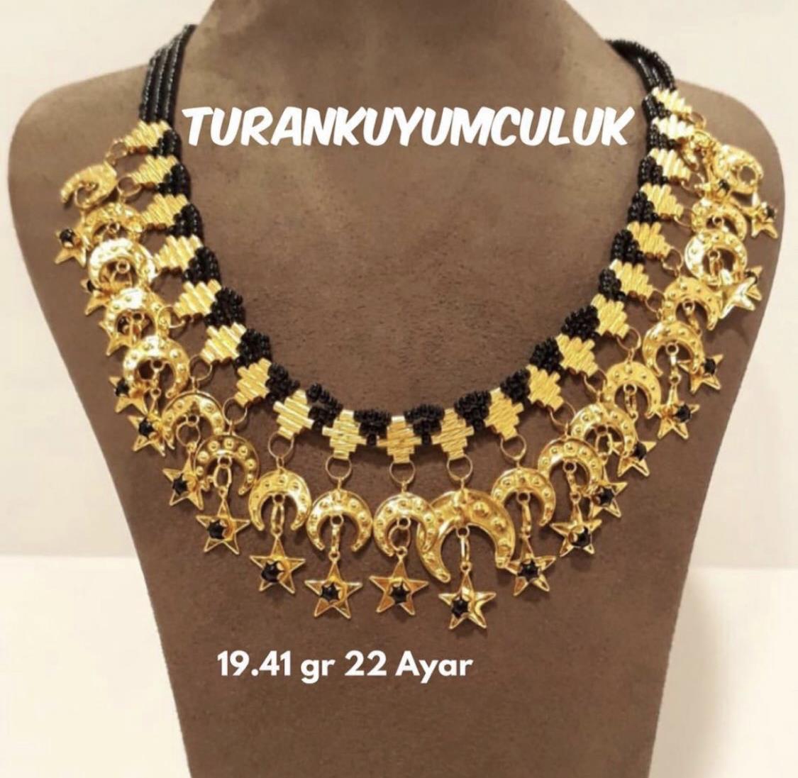 22 Ayar Karabatak Gerdanlığı19,41 Gr - 22 Ayar