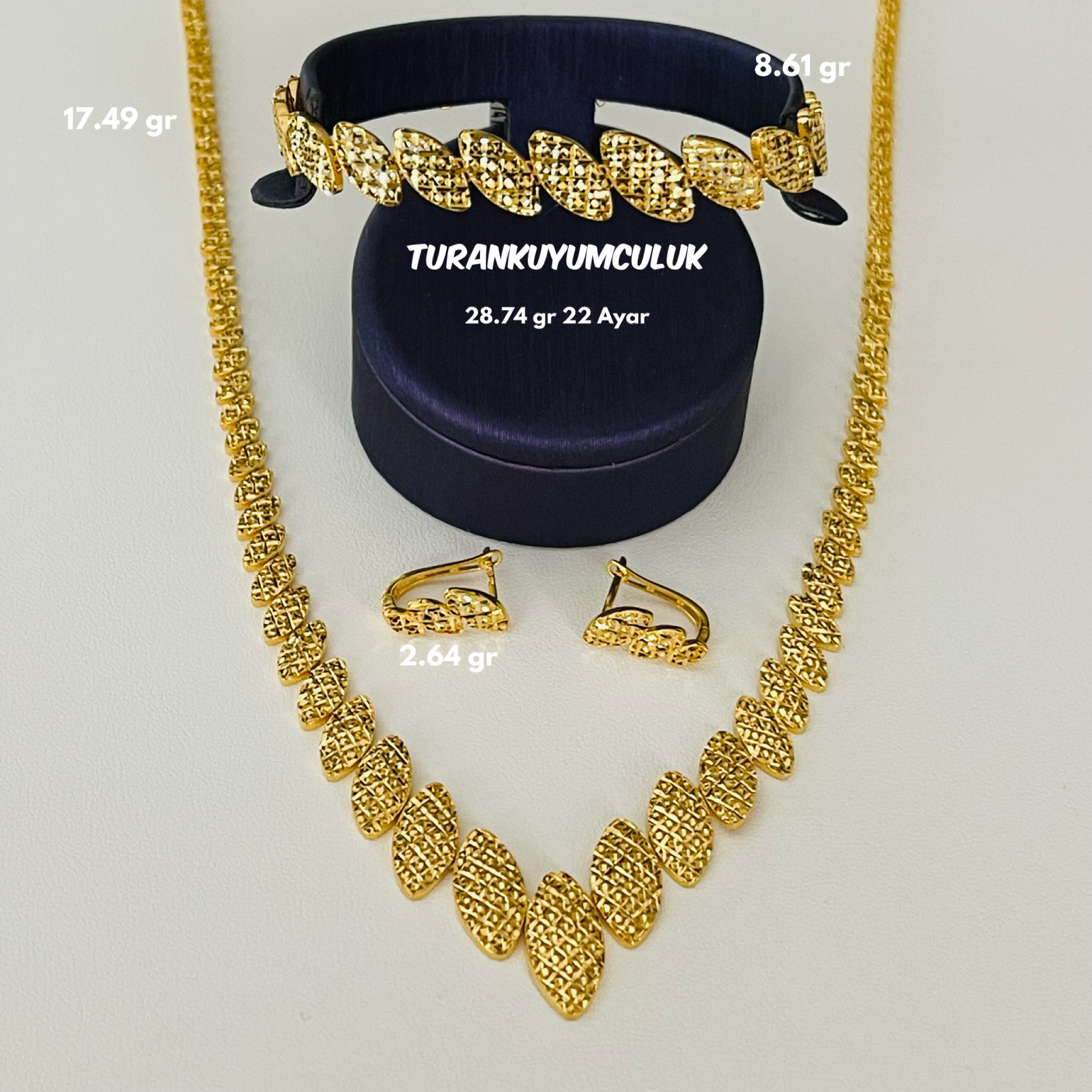 22 Ayar Düğün Seti28,74 Gr - 22 Ayar