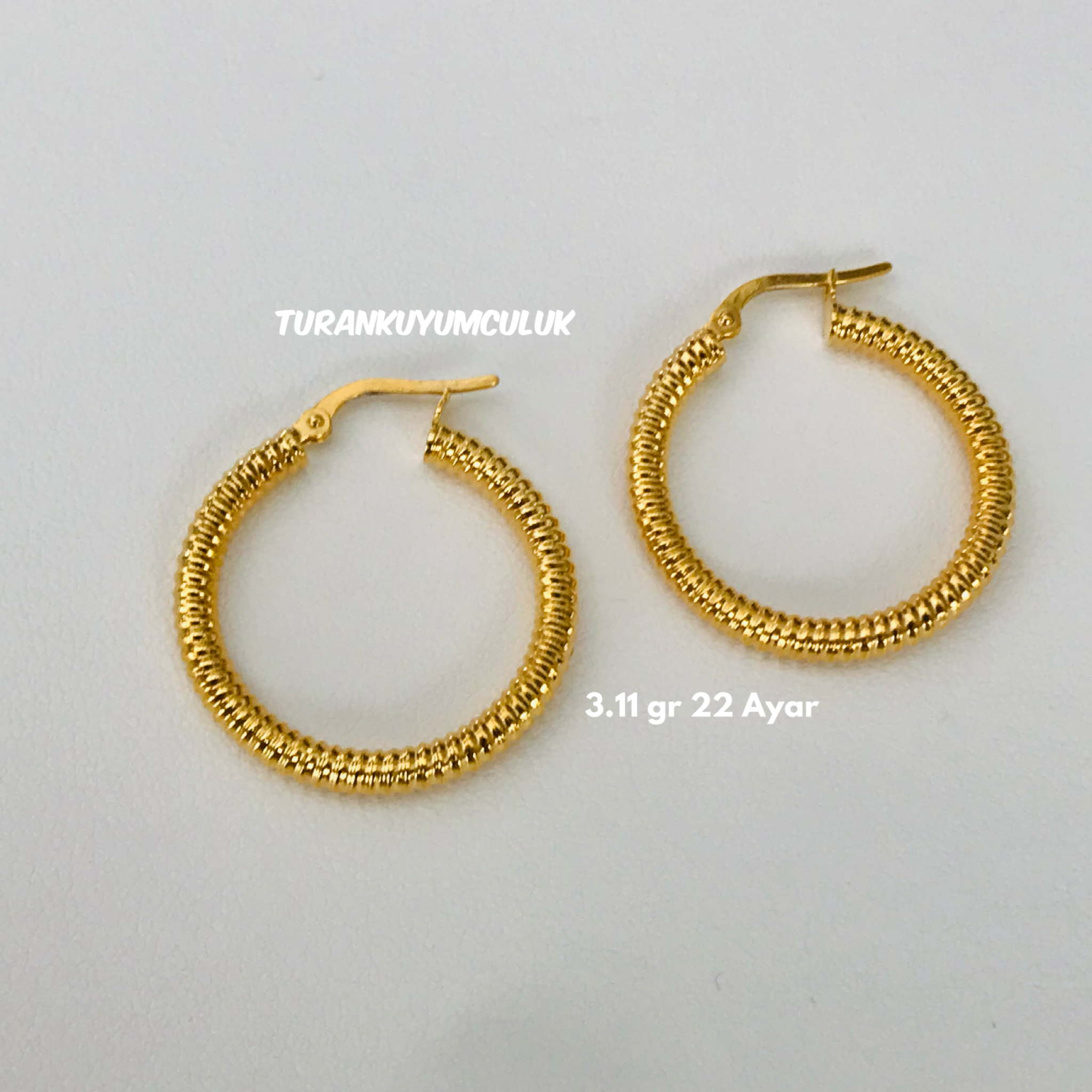 22 Ayar Küpe3,11 Gr - 22 Ayar