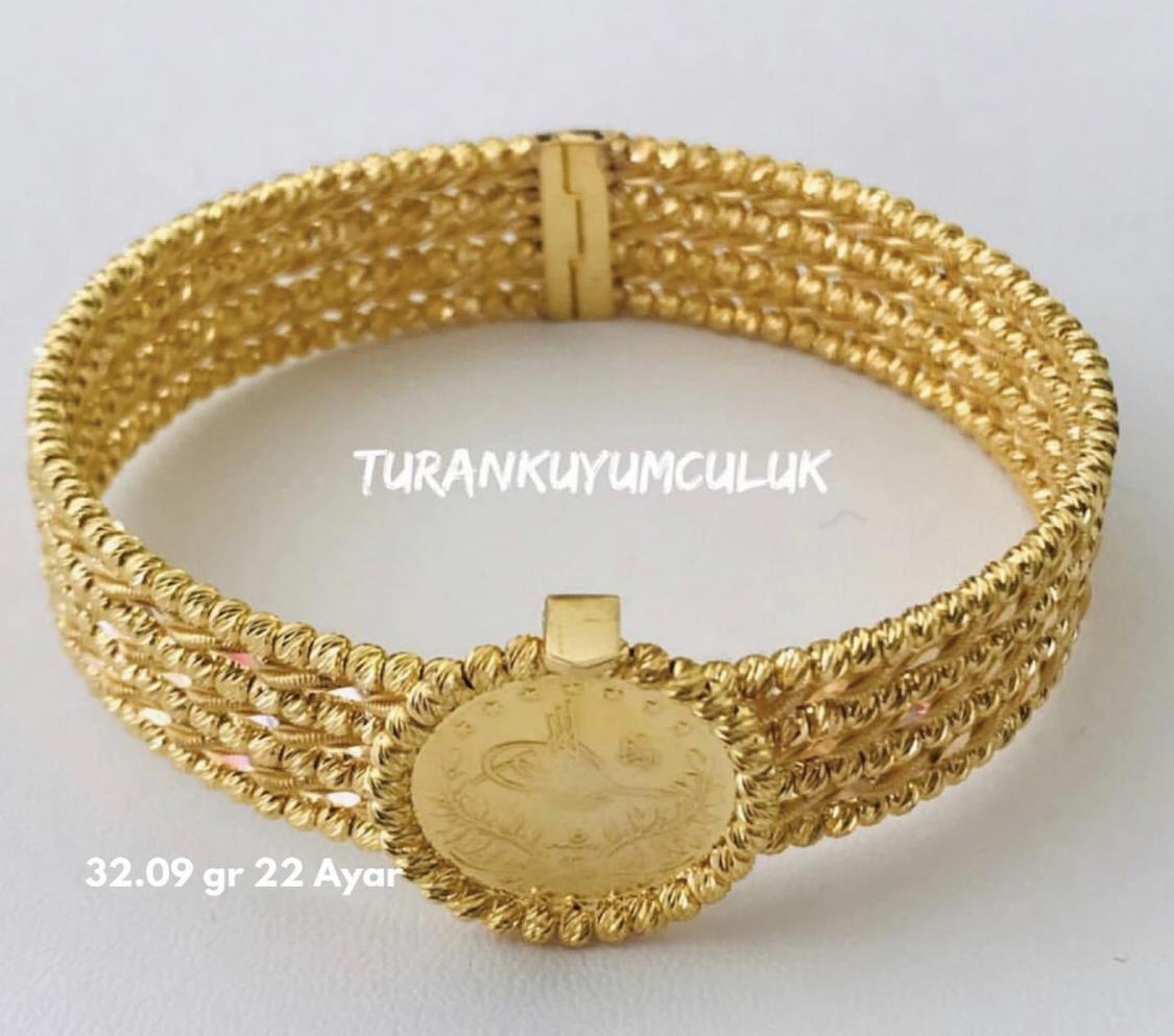 22 Ayar Kelepçe32,09 Gr - 22 Ayar