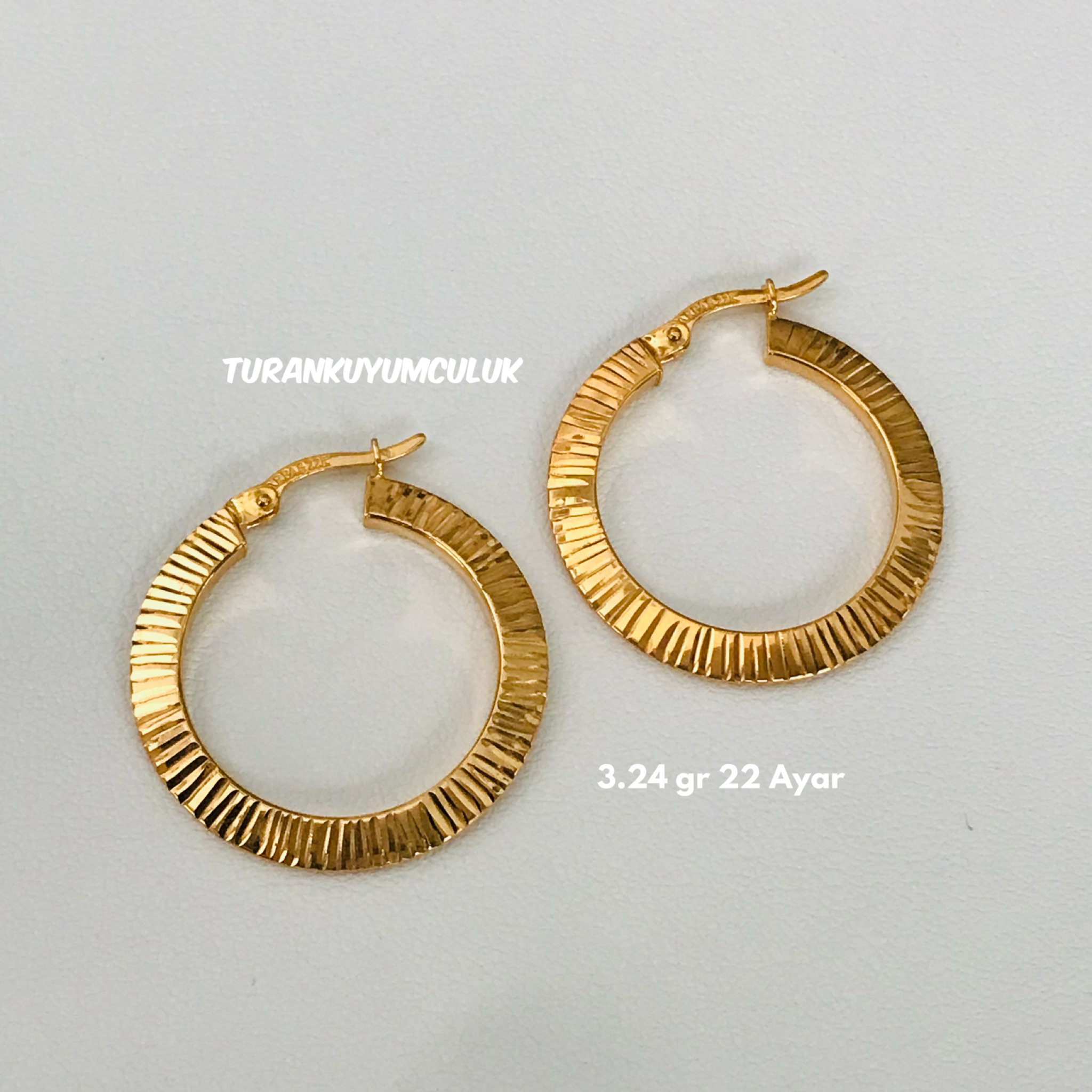 22 Ayar Küpe3,24 Gr - 22 Ayar