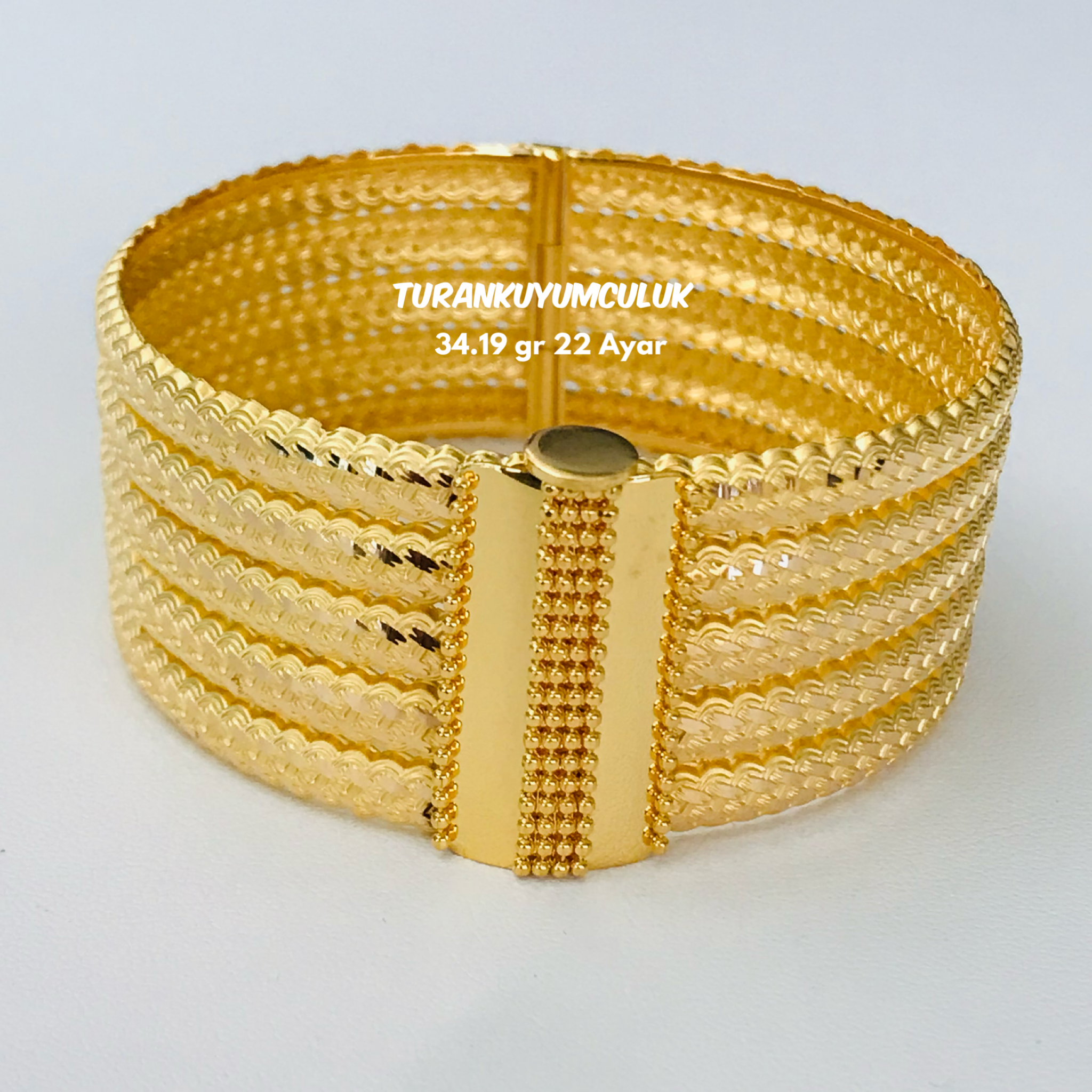22 Ayar Kelepçe34,19 Gr - 22 Ayar