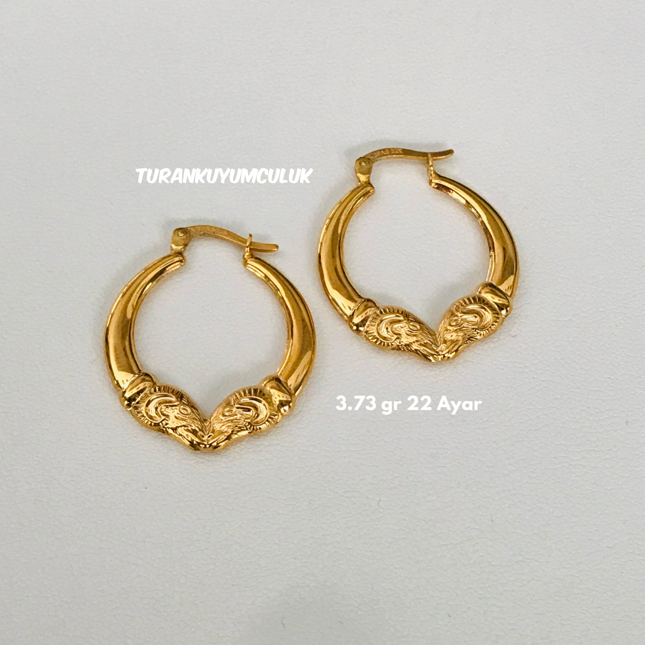 22 Ayar Küpe3,73 Gr - 22 Ayar