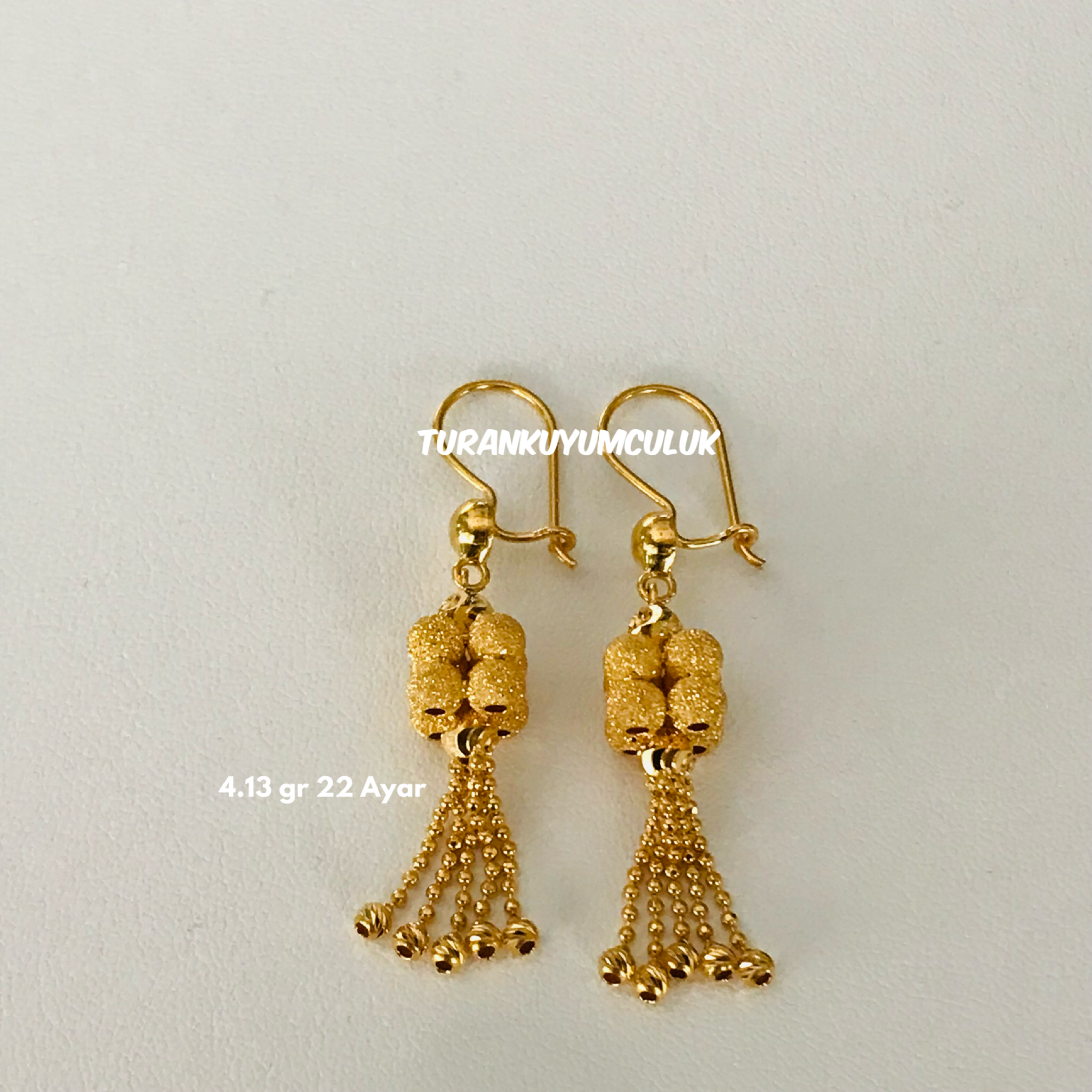 22 Ayar Küpe4,13 Gr - 22 Ayar