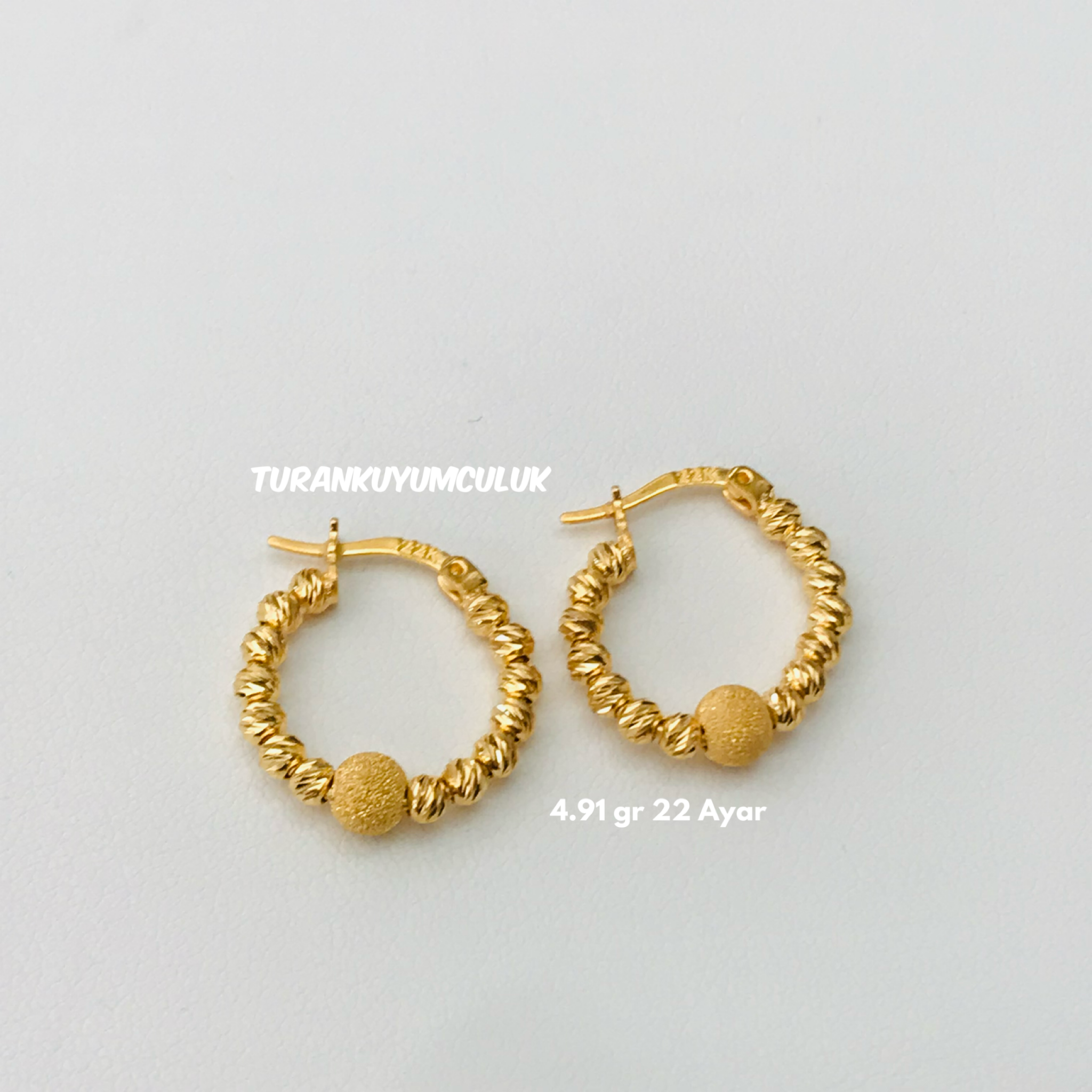 22 Ayar Küpe4,91 Gr - 22 Ayar