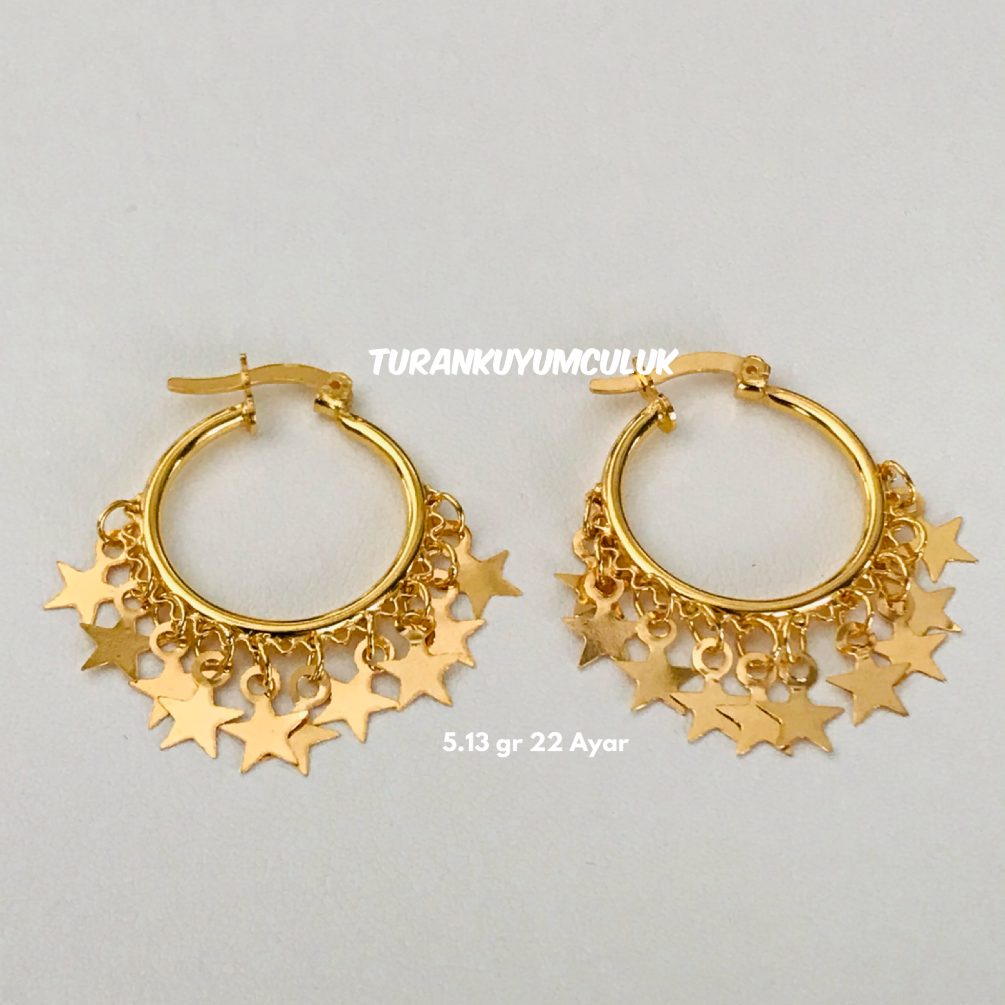 22 Ayar Küpe5,13 Gr - 22 Ayar