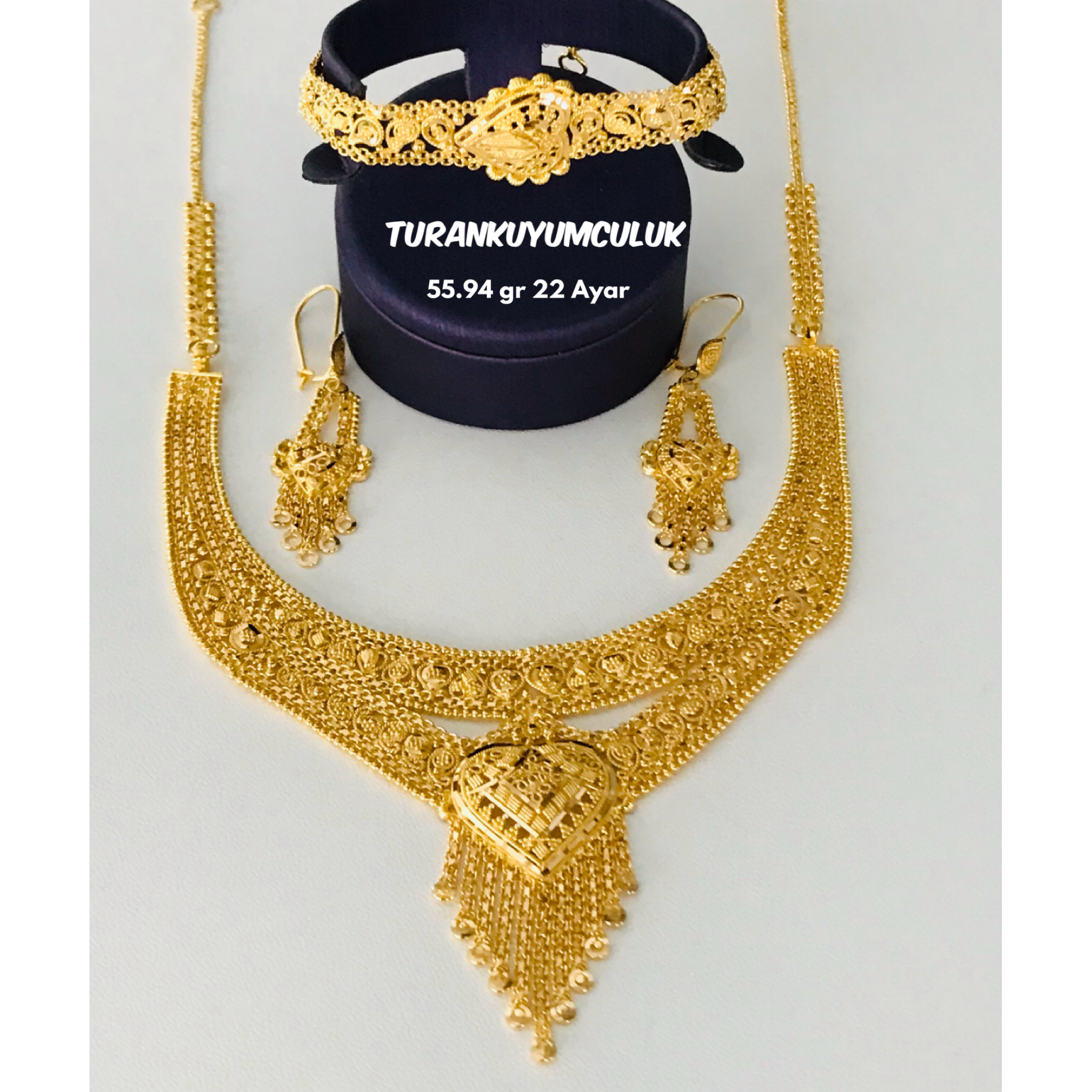 22 Ayar Düğün Seti55,94 Gr - 22 Ayar