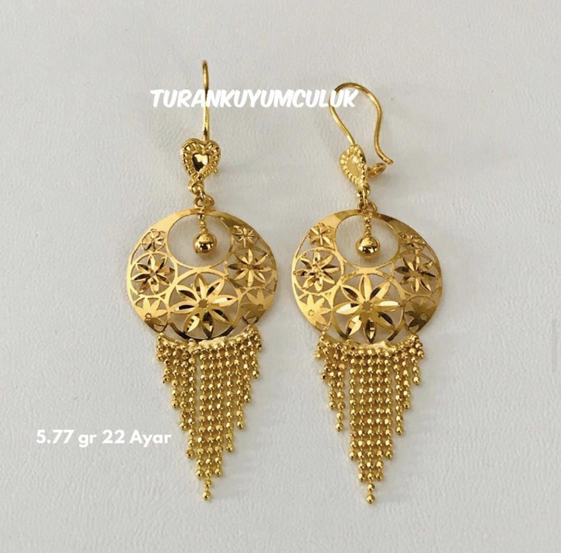 22 Ayar Küpe5,77 Gr - 22 Ayar