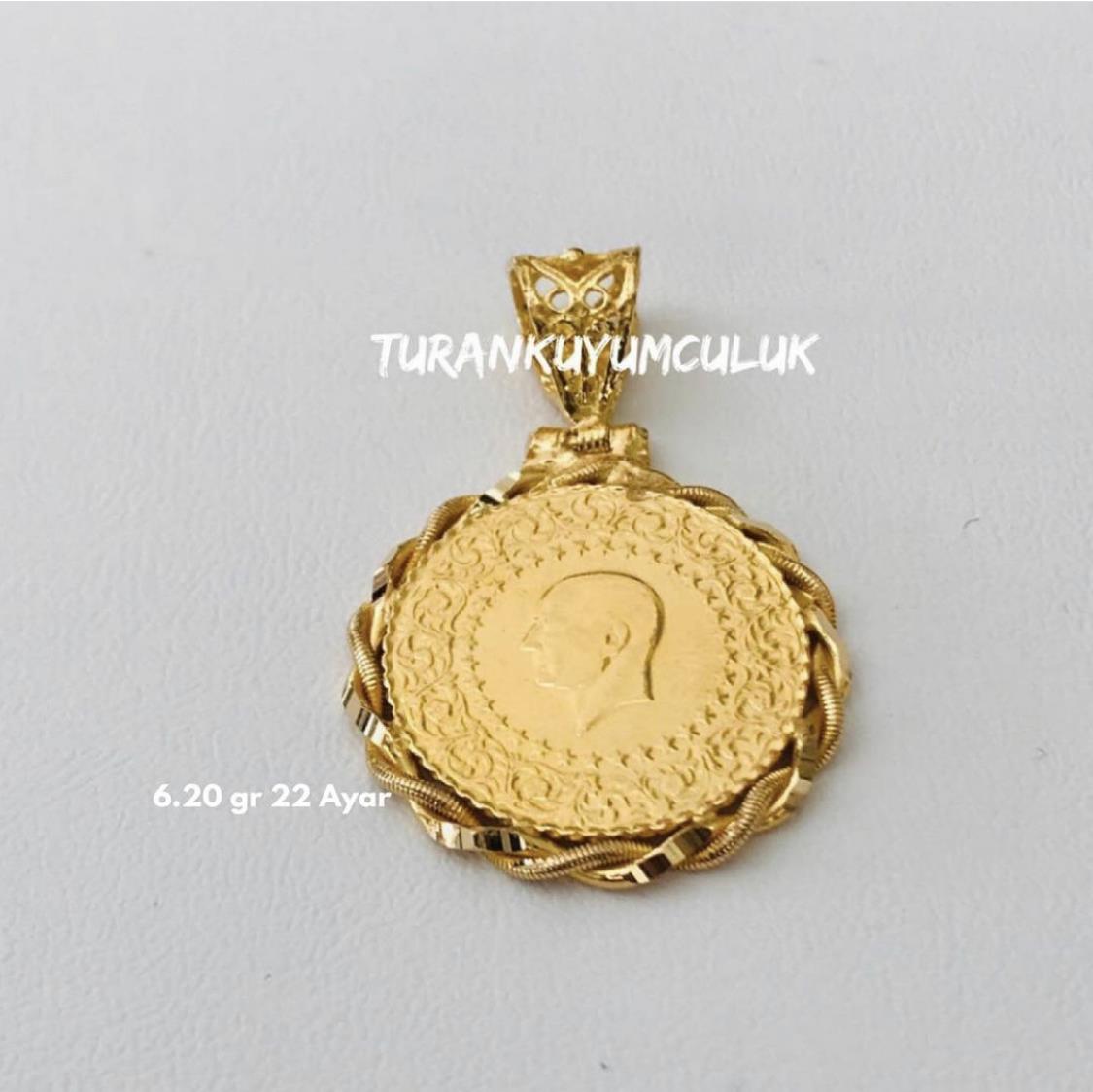 22 Ayar Kolye Ucu6,20 Gr - 22 Ayar