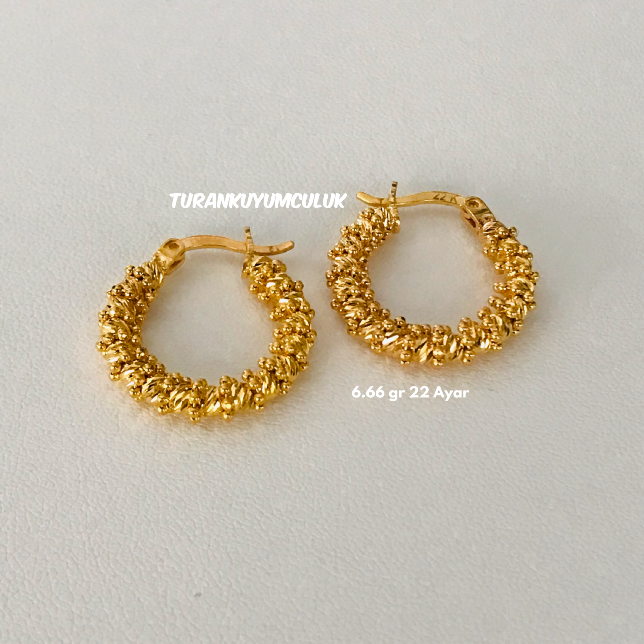 22 Ayar Küpe6,66 Gr - 22 Ayar